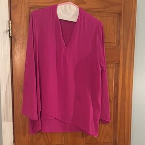 Women's Fuchsia Long Sleeve Top